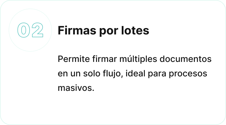 Firmas por lotes de documentos