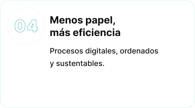 Menos papel, más eficiencia