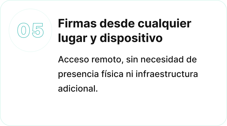 Firmas desde ccualquier lugar y dispositivo