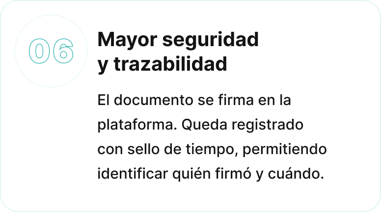 Mayor seguridad y trazabilidad